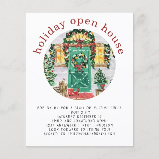 PAPIER | Holiday Open House Party Red Flyer (Voorkant)