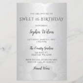Papier Hologramme budget robe sucré 16 Invitation (Dos)