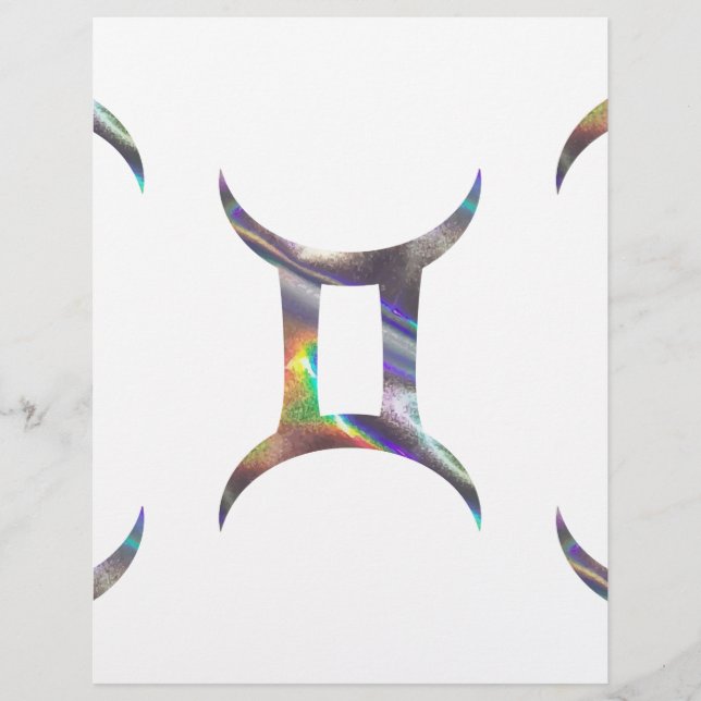 Papier hologramme Gémeaux (Devant)