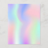 Papier Hologramme rose budget photo invitation anniversai (Dos)