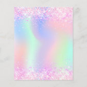 Papier Holographie rose violet budget 18e anniversaire (Dos)