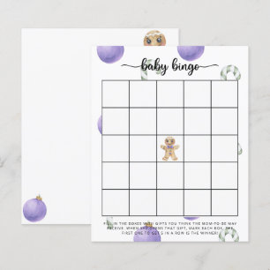 Papier Homme en pain d'épice - jeu de bingo Baby shower