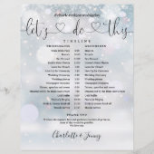 Papier Horaire du calendrier du Mariage du script des flo (Devant)