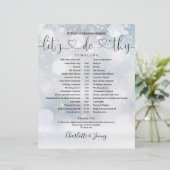 Papier Horaire du calendrier du Mariage du script des flo (Debout devant)