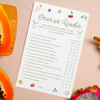 Papier Hors du marché douche nuptiale sur le sous-jeu