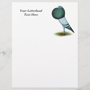 Papier Horseman Pouter Pigeon Blue