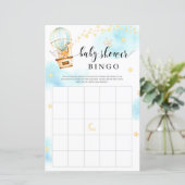 Papier Hot air ballon mignon animaux jeu de baby shower (Debout devant)