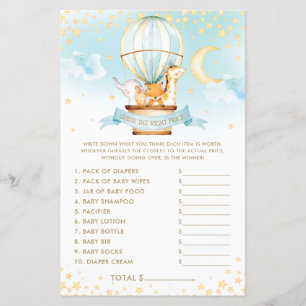 Papier Hot Air Balloon Animals Devinez le bon jeu de prix