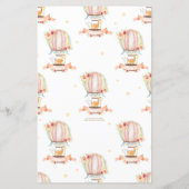 Papier Hot Air Balloon Animaux Baby ABC Baby shower Jeu (Dos)