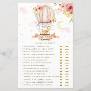 Papier Hot Air Balloon Animaux Il A Dit Qu'Elle A Dit Bab