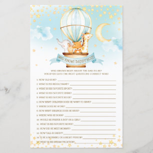 Papier Hot Air Balloon Animaux Qui Connaît Daddy Meilleur