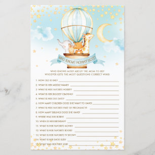 Papier Hot Air Balloon Animaux Qui Connaît Mommy Meilleur