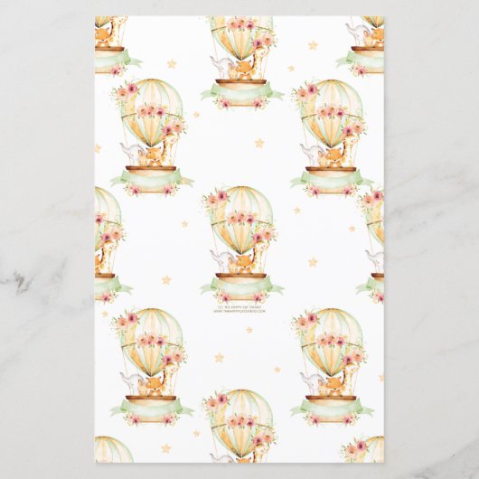 Papier Hot Air Balloon Animaux Qui Connaît Mommy Meilleur (Dos)