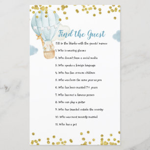 Papier Hot Air Balloon Jungle Trouvez le jeu Invité