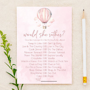 Papier Hot Air Balloon Voudrait-Elle Plutôt Baby shower J