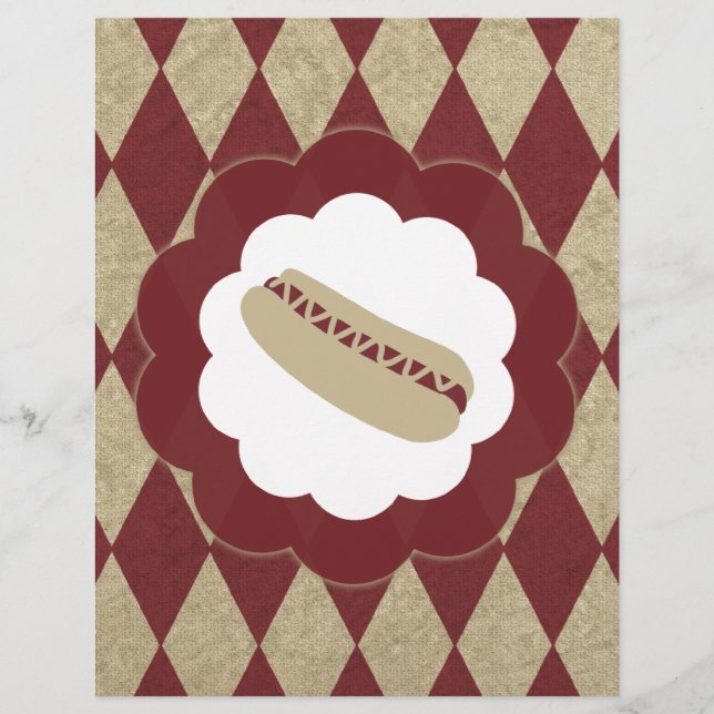 Papier hot dog diamonds (Devant)