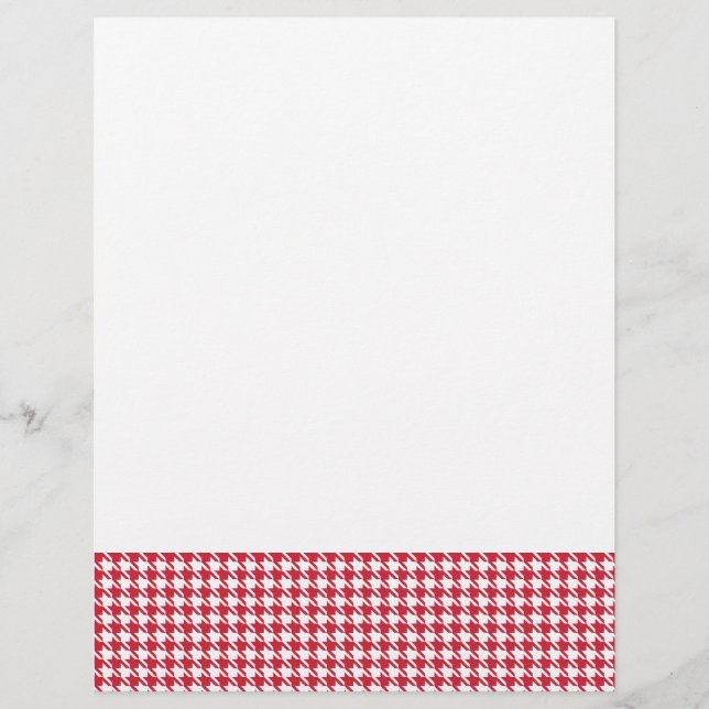 Papier Houndstooth rouge et blanc (Devant)