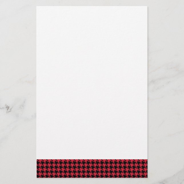Papier Houndstooth rouge et noir (Devant)