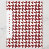 Papier Houndstooth séparateur de recette / Apéritifs / Pe (Dos)