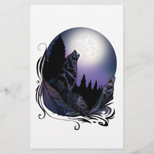 Papier Howling Wolf (Signature Design)