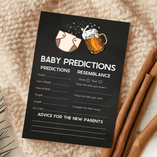 Papier Huggies and Chuggies Baby Shower Predictions Game (Huggies and Chuggies Baby Shower Game)