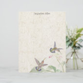 Papier Hummingbird Birds Wildlife Flowers En-tête (Debout devant)