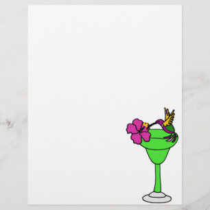 Papier Hummingbird et Hibiscus amusants sur Margarita Boi