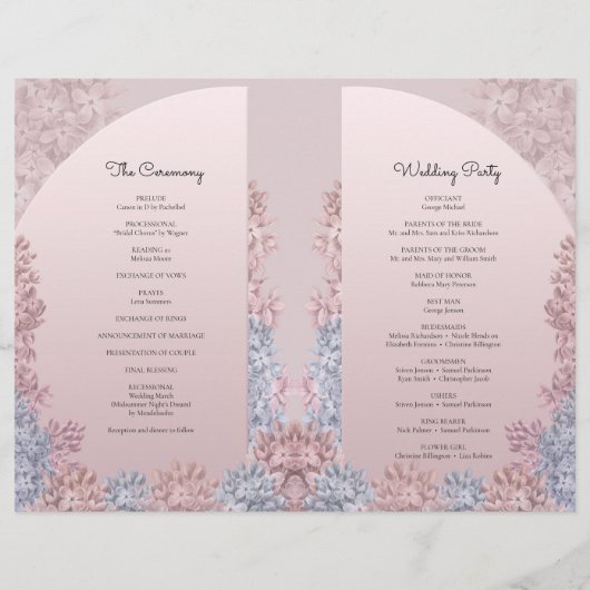 Papier Hyacinthes roses poussiéreuses (Dos)