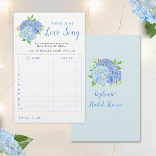 Papier Hydrangea Blue Floral Fête des mariées Amour Chans