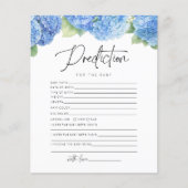 Papier Hydrangea Blue Prédiction Pour Les Jeux De Baby sh (Devant)
