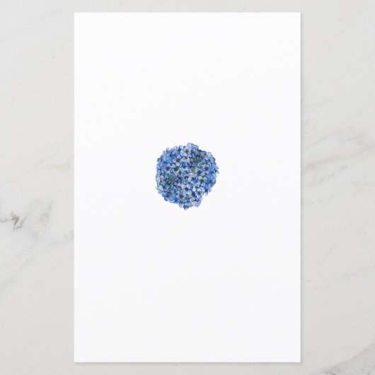 Papier Hydrangeas Aquarelle Devine Qui Fête des mariées J (Dos)