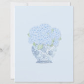 Papier Hydrangeas bleus de Nantucket dans un vase de styl (Dos)