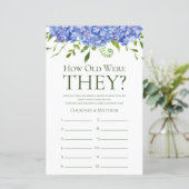 Papier Hydrangeas Bleus Quel âge avaient-ils ? Jeu de dou (Debout devant)