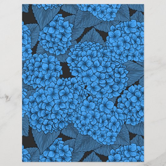 Papier Hydrangée bleue (Dos)