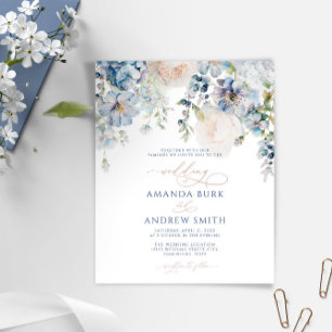 Papier Hydrangée économique et Faire-part de mariage Rose