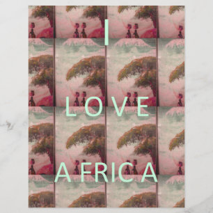 Papier I Love Africa Hakuna Matata Kilimanjaro Mountain A