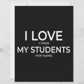 Papier I Love It When My Students Stop Talking Highschool (Dos)