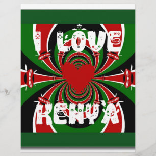 Papier I Love Kenya : Belle belle couleur de drapeau nati