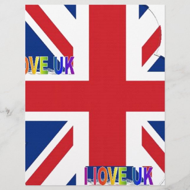 Papier I Love UK Art Print (Devant)