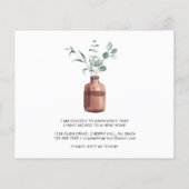 Papier I Moved Eucalyptus Aquarelle Moving Faire-part (Dos)