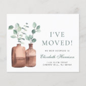 Papier I Moved Eucalyptus Aquarelle Moving Faire-part (Devant)