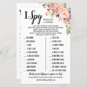 Papier I Spy mariage réception jeu anglais espagnol (Devant / Derrière)