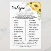 Papier I Spy mariage réception jeu anglais espagnol (Dos)