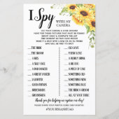 Papier I Spy mariage réception jeu anglais espagnol (Devant)