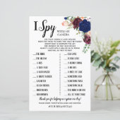 Papier I Spy mariage réception jeu anglais espagnol (Debout devant)