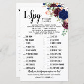 Papier I Spy mariage réception jeu anglais espagnol (Devant / Derrière)