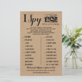Papier I Spy mariage réception jeu anglais espagnol jeu (Debout devant)