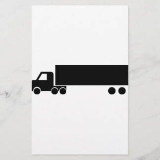 Papier icône de camion noir