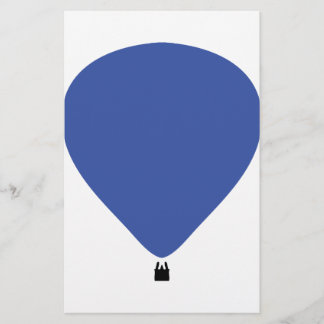 Papier icône en montgolfière bleue