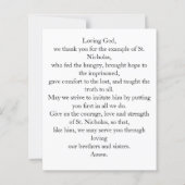 Papier icône orthodoxe de saint Nicolas (Dos)